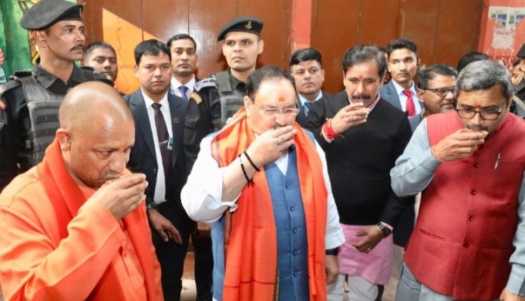 Uttar Pradesh JP Nadda Started Mission 2024 With Darshan Of Baba Kaal